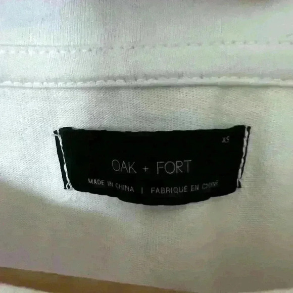 Oak + Fort New York Library US White Preppy Prep Graphic T-Shirt Unisex XS - Picture 7 of 13